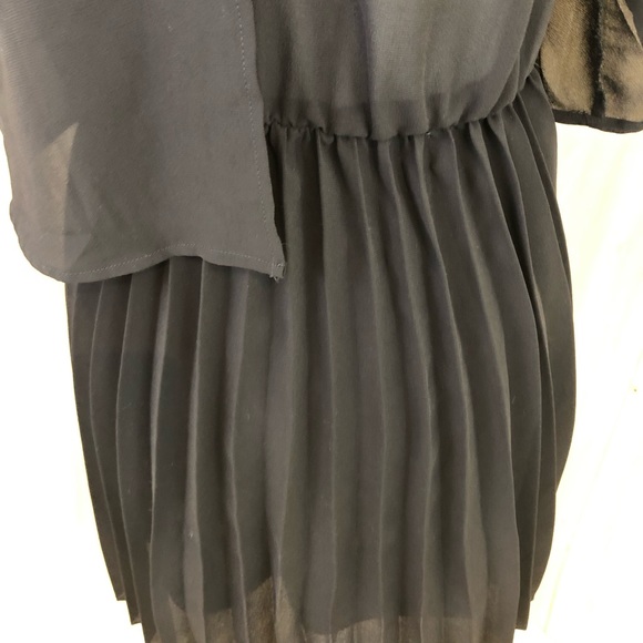 Anthropologie Black Pleated Dress Small - Picture 6 of 6